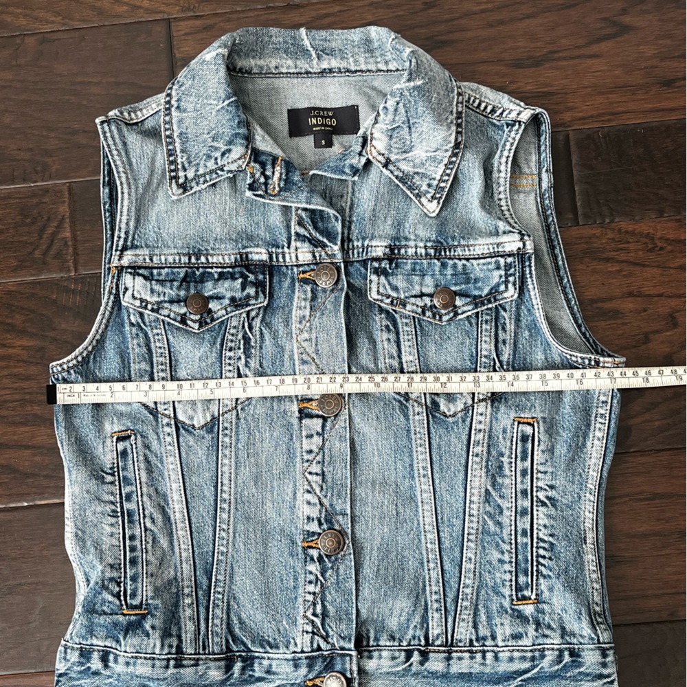 J. Crew Indigo Denim Woman’s Vest, Small - Picture 6 of 13